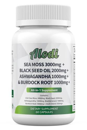 Orelo Super Sea Moss Blend – 3000mg with Bladderwrack, Burdock & Adaptogens (60 ct)