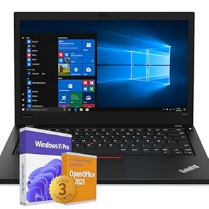 Lenovo Notebook Laptop ThinkPad T480 • 14 Full-HD • CPU Intel Core i5 8th Generation • 8 GB RAM • 256 GB SSD • Windows 11 Pro • mit 3 Jahren Garantie • OpenOffice 2025 • Windows Defender Antivirus