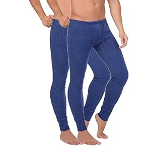 BestSale247 Thermo-onderhemd voor heren, 2 stuks, thermo-onderbroek, katoen, thermisch ondergoed