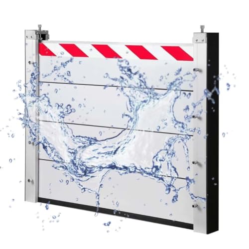 Aluminum Flood Barrier 141cm 142cm 143cm 144cm 145cm 146cm 147cm 148cm 149cm 150cm Flood Protection Water Deflector 20cm High Water Retaining Plate Anti-Flood Flap(141 * 20cm)