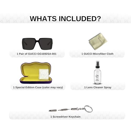Gucci GG1692SA Designer Fashion Sunglasses for Women Shape Eyewear with eSHADES Kit Embrace Sophistication and Elegance3