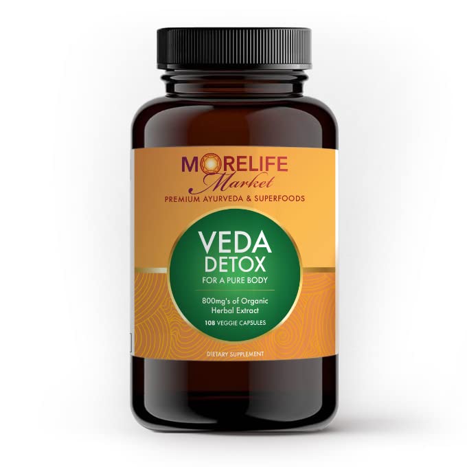 Veda Detox | Premium Herbal Formula with Triphala Guggulu, Neem, Ginger & Turmeric to Support Cleansing, Digestion & Circulation | Pure Ayurvedic Extract Blend - 108 Veggie Capsules