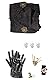 Taeyue Halloween Karneval Mittelalter Kapuzenkleid Cosplay Kostüm Outfits Halloween Anzüge Damen Schwarz XL