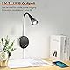 SANKEDOU LED Wandleuchte, Buch Licht zum Lesen im Bett mit Touch Control, 5 Dimmbar, USB Ausgang, Nachtlicht Timer Funktion, Flexible Schwanenhals Kopfteil Bettleuchten (Schwarz)
