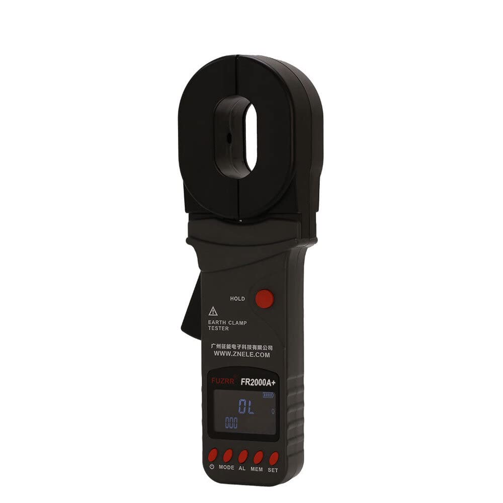 FR2000A+ Clamp Ground Resistance Tester 0.01?-200? Loop Resistance Tester 300 Sets of Data Storage