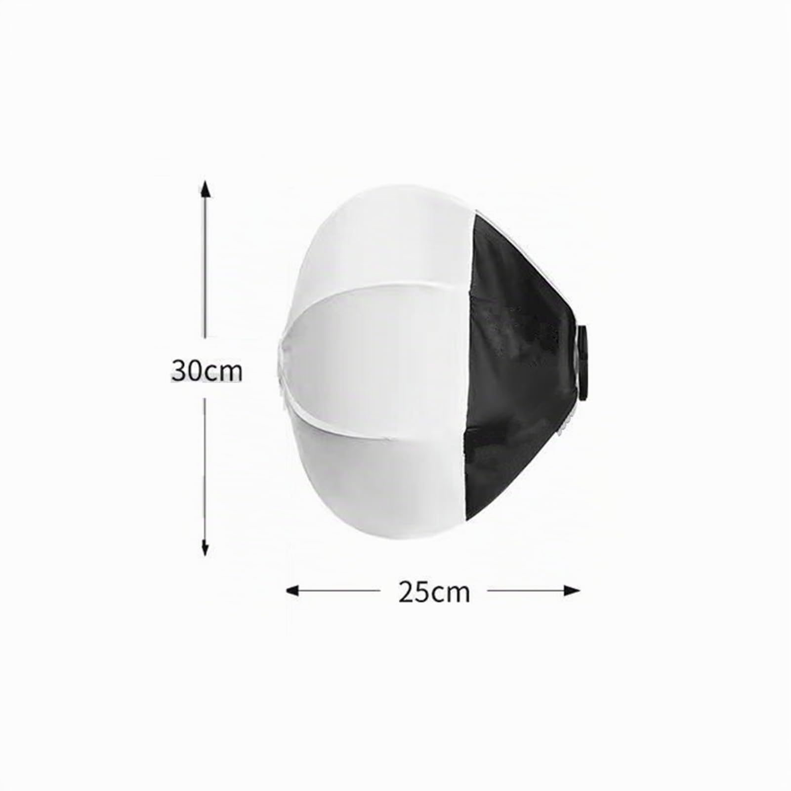Lanterna Softbox sferica pieghevole Softbox da 30 cm/11,8 pollici Installazione rapida Mini Bowens Mount Studio Fotografia Video Illuminazione Accessorio