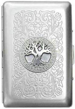 Celtic Tree of Life Ultra Slim King Florentine Satin Business Card Case (Gift Box Edition)