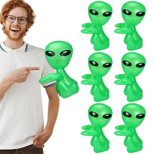 LaRandom 6 piezas inflables de bebé alienígena de 12.5 pulgadas,
