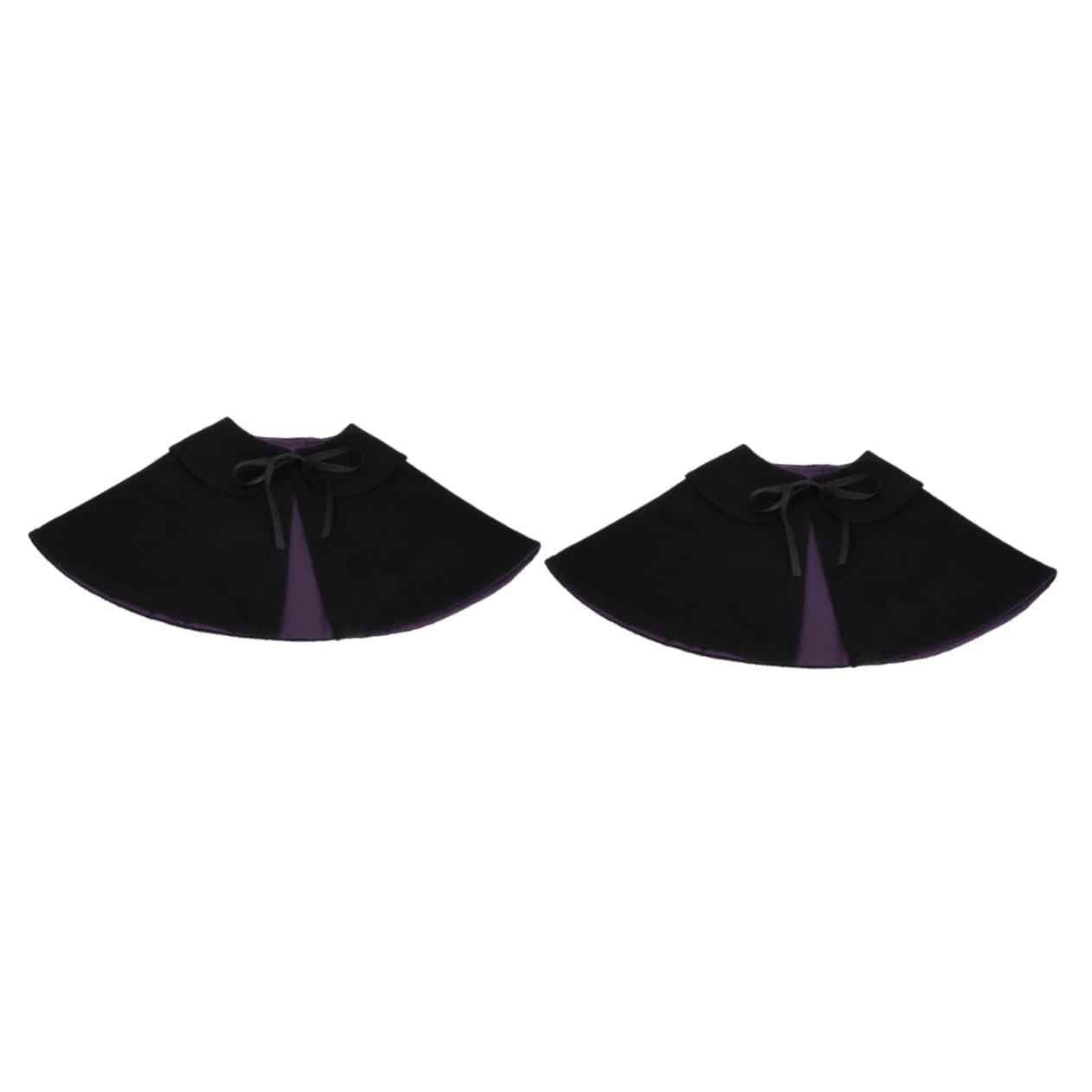 ibasenice 2 Pezzi Mantello Nero Per Animali Domestici Per Halloween Gatto Cane Costume Accessorio Foto Prop Forma Unica Strega