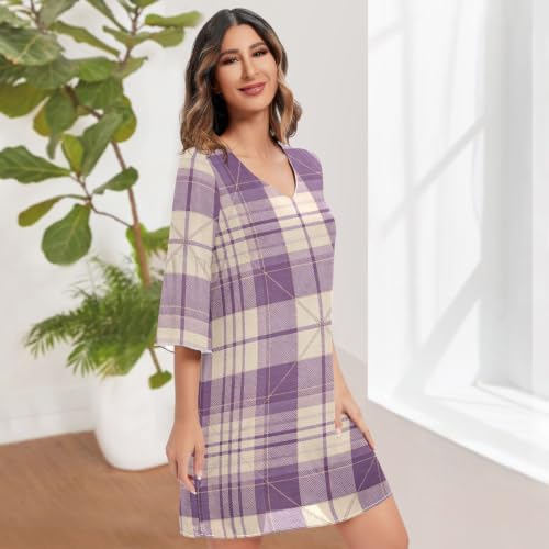 Robe trapèze légère lavande : sublimez votre silhouette sans effort