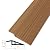 3.3ft Floor & Carpet Threshold Transition Strip, Vinyl Self Adhesive Overlap Edge Reducer,Edging Trim for Doorway Flooring Laminate and Tiles,Beveled Edge Ramp Edge Guard,for 3/5" Thick Material