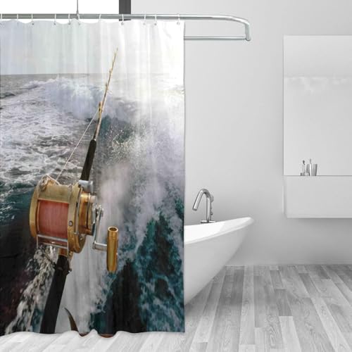 Rideau de douche polyester avec 12 œillets antirouille et pression