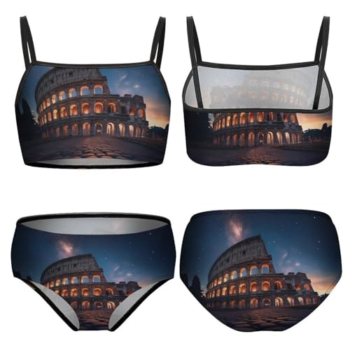 Roman COLOSSEUMES Prints Girls Bikini Swimsuit Two Piece Bathing Suit Beach Swimwear3