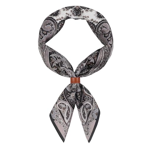 Image of 27.5 Inches Square Silk Feeling Neck Scarf for Men Necktie Silk Bandanas Pocket Square Cowboy Scarves