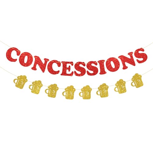 Sports Theme Concession Sign Banner,Cheer with Beer Baseball Theme Concessions Banner,Baseball Birthday Sports Party Supplies Decor for Kids,Boys,Baby Shower