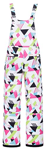 Image of CREATMO US Girl's Snow Bibs Kids Ski Pants Waterproof Insulated Winter Overalls