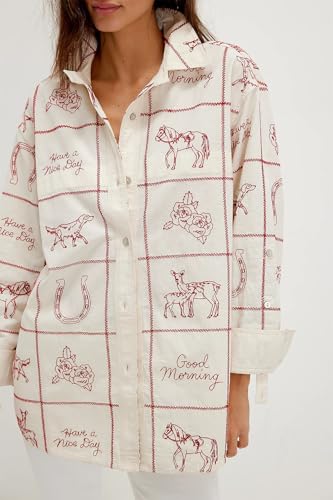 Button Down Shirts for Women Y2K Boho Floral Long Sleeve Flowy Blouse Cute Vintage Aesthetic Shirts Going Out Top2