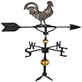 Montague Metal Products 32-Inch Deluxe Weathervane with Swedish Iron Rooster Ornament