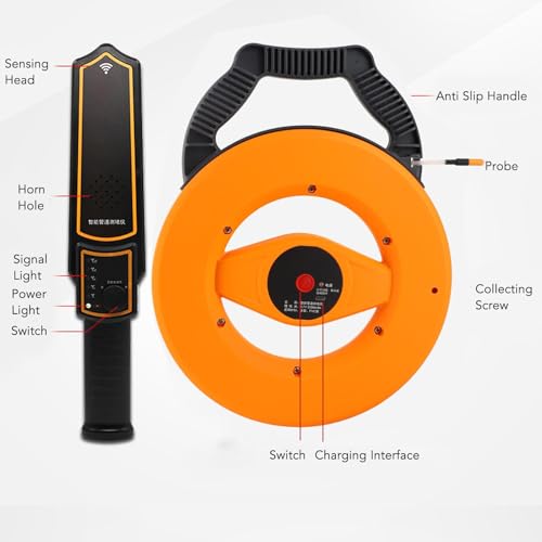 Détecteur De Blocage De Tuyaux Portable avec Sondes À Usage Multimatériaux Technologie De Détection Précise pour Canalisations en Métal Plastique Et Cuivre Design Compact Et Léger