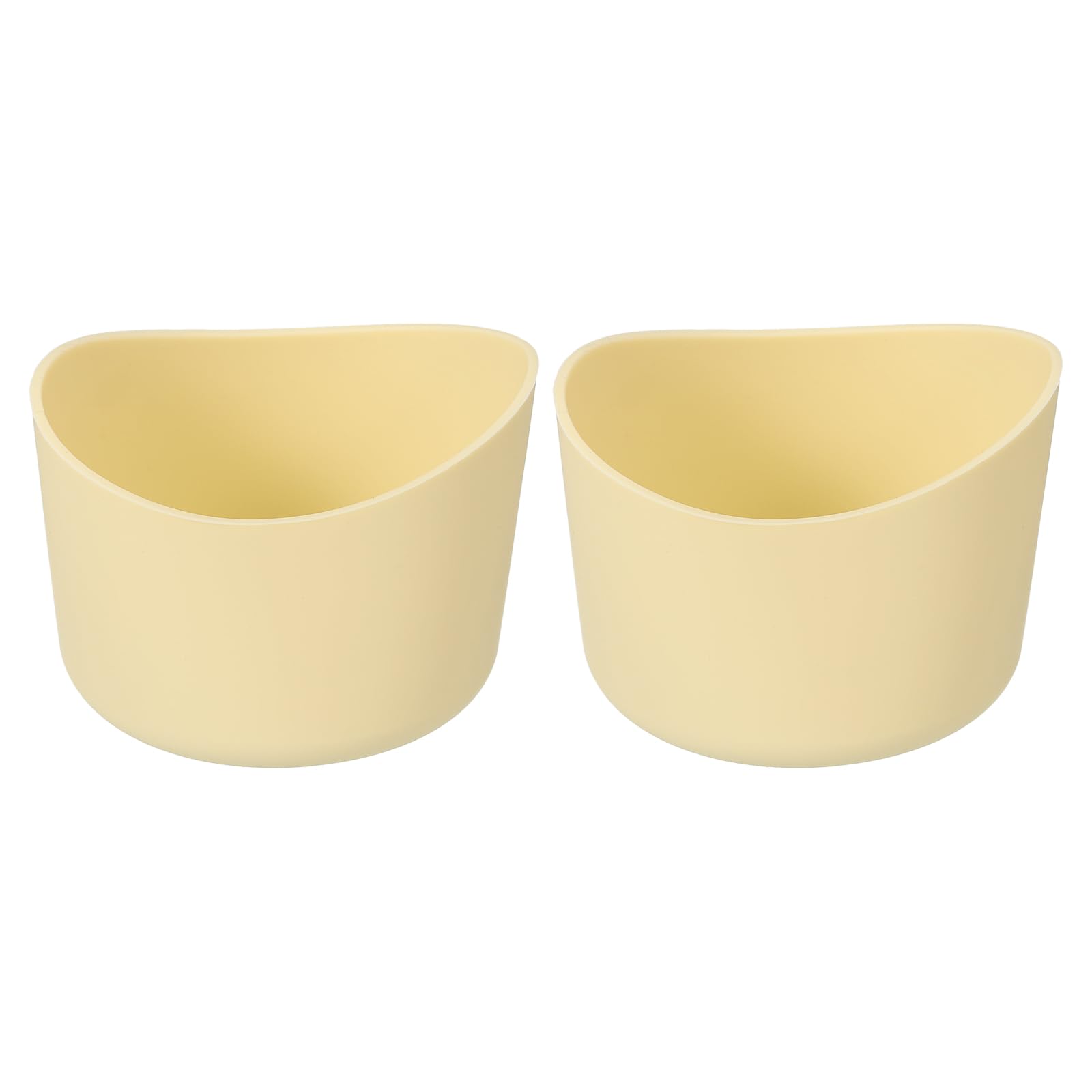 sourcing map 2pcs 6.5cm Protective Silicone Boot Sleeve for 12-24 oz, Water Bottle Bottom Silicone Anti-Slip Sleeve Cover, Irregular Shape Cup Accessories, Cream — image 1