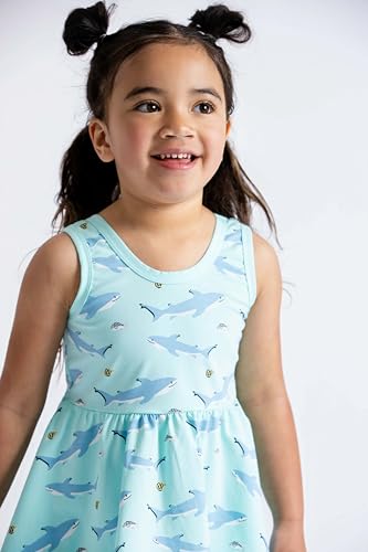 Image of monica + andy Short Sleeve Let's Dance Dress, Organic Cotton Playwear Clothes for Girls, Kids, Toddler & Infant Sizes