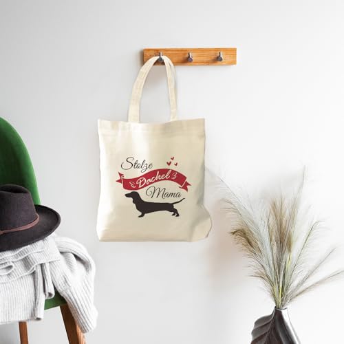 LmashRbaiw Taschen Geschenk für Hundebesitzer,Stolze Dackel Mama,Inspiration Geschenke,Geschenk für Beste Freunde Mädchen Schwester Kollegen