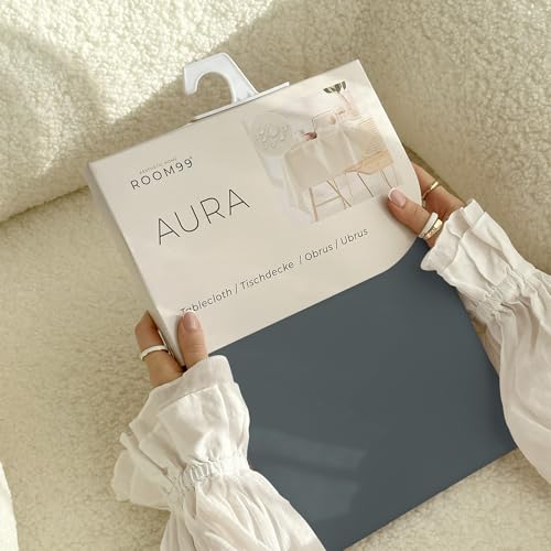 ROOM99 Aura Tischdecke 140 x 300 cm Dunkelgrau – Ansicht 3