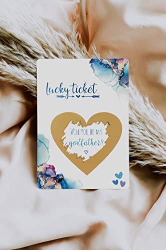 Image of Joli Coon Will You Be My Godfather Scratch Off Card with Envelope - Godfather Proposal Card - Will You Be My Godfather Gift Idea
