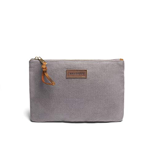Preisvergleich Produktbild VALDERO® Kulturtasche / Kulturbeutel / Kosmetiktasche (Grau, Monaco)