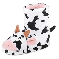 KAKU NANU Toddler Baby Slippers Cute Animal Cartoon Shoes Girls Boys Warm Fleece Winter Household Slippers