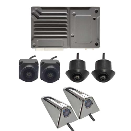 BY-J 360 Degree Bird View Surround System, 1080P Car DVR Recording Panoramic View, 6CH All Round Rear View Camera with AI Intelligence, for Car, SUV, Van Vehicles
