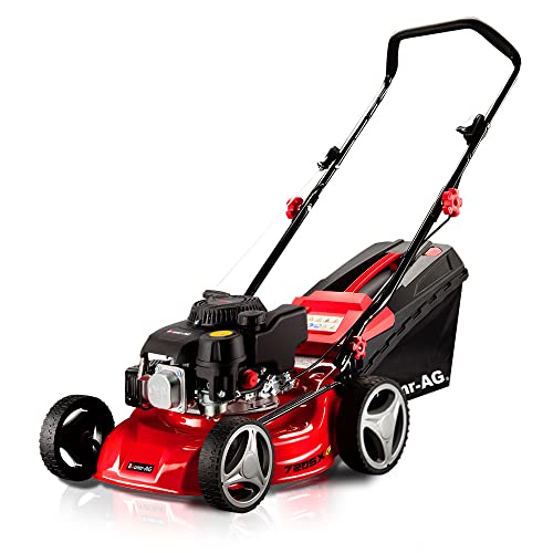 Baumr-AG 17 Inch Petrol Lawn Mower 139cc 4-Stroke Lawnmower Steel Push Engine
