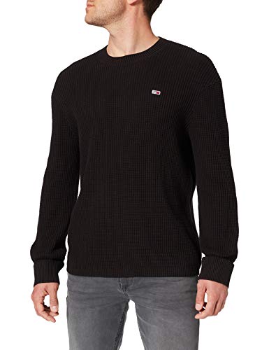Tommy Jeans Tjm Honeycomb Sweater Maglione, Nero