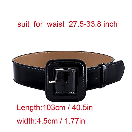 Ayliss Women's Patent Leather Belt Fashion Vintage Retro Cinch Corset Waistband Wide High Waist Belts For Jeans Dress4