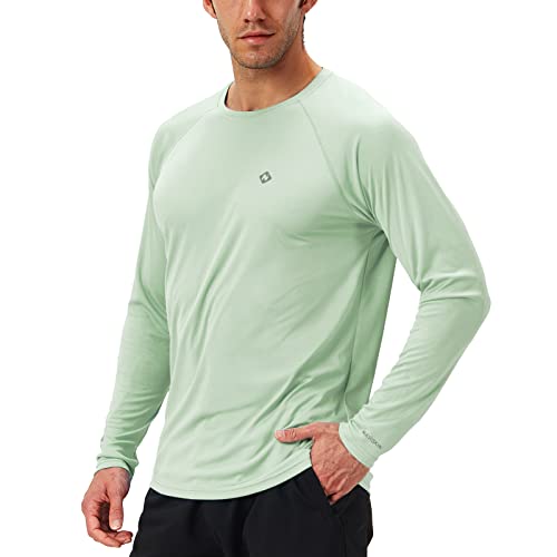Image of NAVISKIN Men's Rash Guard Shirts Swim Shirts UPF 50+ UV Sun Protection Long Sleeve Shirts Lightweight Quick Dry