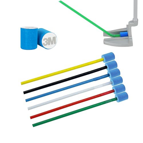 SANDIAN, 10 Pack, Golf Putting Stroke Aligning Training Aid, Straight Swing Path Practice, Super Light, Enhance Anti-Tremor, Instantly Instant Attach/Detach on Any Golf Putters