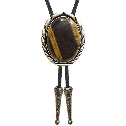 Tiger Eye Bolo Tie Turquoise Western Celtic Bola Ties Necktie for Men Women