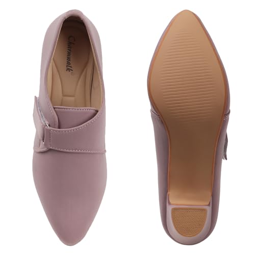 Image of Stylish Comfortable Block Pump Heels Perfect for Winter, Elegant Party Black and Brown Sandals for Womens & Girls