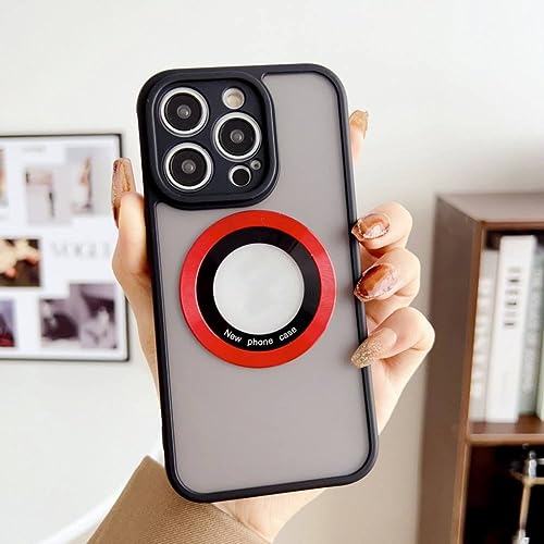 Coque de téléphone transparente rouge mate pour iPhone 12 11