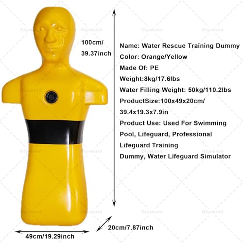 Muñeco de Entrenamiento de Rescate Acuático Color Amarillo miniatura 7