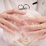 DANNI＆TONI ジェルネイルシール フレンチ 偏光ピンク 透け感 ネイルシール 硬化タイプ フレンチ オパールネイル ピンク ジェルネイル フレンチ 貼るジェルネイル 貼るネイル フレンチネイル ネイルデザイン 人気 オフィスネイル 手用 ツール付き 28シール Stand Out