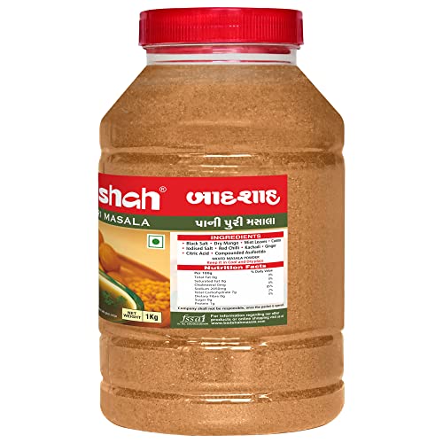Image of Badshah Pani Puri Masala Powder - 1Kg | Blended Spice Mix | Golgappa /Puchka Masala Powder | Instant Pani Puri Masala | No Artificial Flavour & Colour