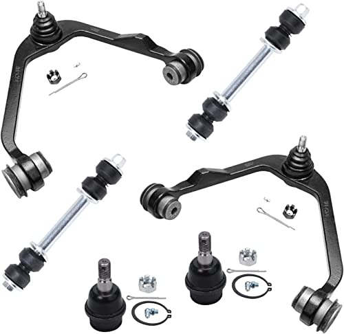Image of Detroit Axle - RWD Front End Kit for Ford Expedition F-150 F-250 Lincoln Navigator, Upper Control Arms Tie Rods Adjusting Sleeves Sway Bars Lower Ball Joints Pitman Idler Arms Replacement - 14pc Set