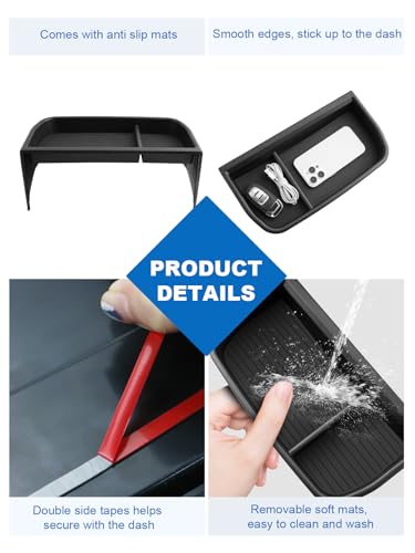 Image of CDEFG Dashboard Storage Tray for 2026 Honda Pilot 12.3 inch Screen | for 2026 Honda Pilot (Sport /EX-L /TrailSport /Touring /Elite /Black Edition) Accessories Behind-Screen Dash Organizer Storage Box