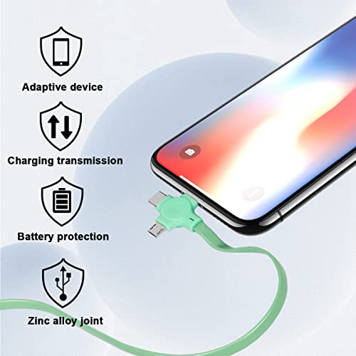 3 In 1 Multi Retractable Charging Cable, Multiple Retractable Usb Cable Fast Charger Cord, 3 In 1 Fast Charging Charger Cable For Usb C/Micro Usb/Ip Connectors Compatible With Cell Phones 2 Pack #TOP4