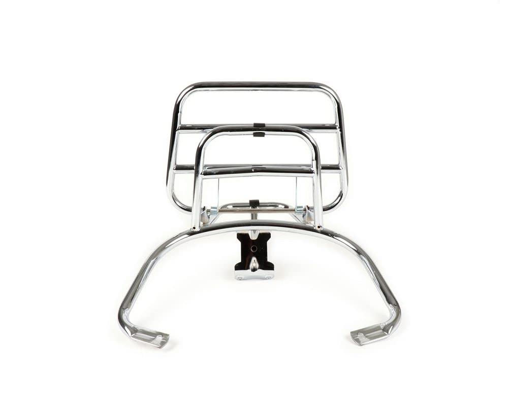 MOTO NOSTRA Gepäckträger klappbar hinten Chrom kompatibel Vespa LX50 LX125 LX150