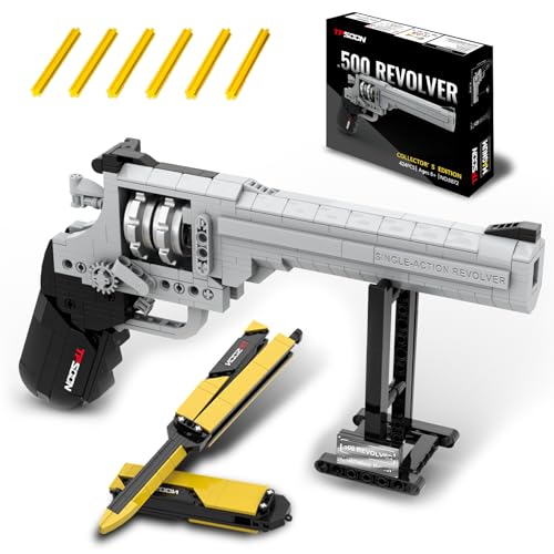 Sosuy 1:1 Revolver M500 Couteau Papillon Set de Briques de Construction Réplique Militaire, Cadeaux d'anniversaire pour Les Hommes Enfants âge 8 +, Collection de Briques Militaires, 522 pièces