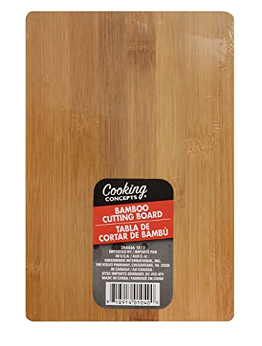 Tabla de cortar rectangular de bambú, set de dos piezas miniatura 1