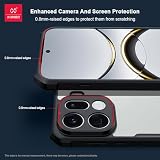QJONSIU Etui Kompatybilny z Oppo Find X9 Pro, Shockproof Przezroczysty Tył PC + Miękka Ramka TPU, Ochronne Anti-scratch-Czarny