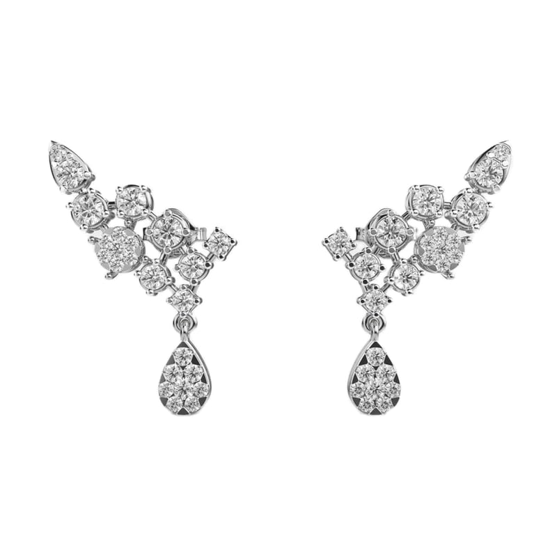Boucles d'oreilles pendantes argent 925 cadeau idéal femme